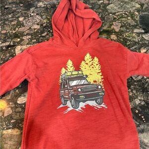 Garanimals Red Hoodie with Car and Trees Design
